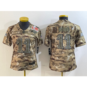 Nike Eagles 11 A.J. Brown Camo 2025 Super Bowl LIX Vapor Limited Youth Jersey