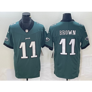Nike Eagles 11 A.J. Brown Green 2023 F.U.S.E Vapor Limited Men Jersey