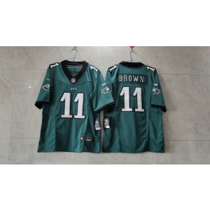 Nike Eagles 11 A.J. Brown Green 2023 F.U.S.E Vapor Limited Men Jersey