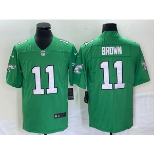Nike Eagles 11 A.J. Brown Green Vapor Limited Men Jersey