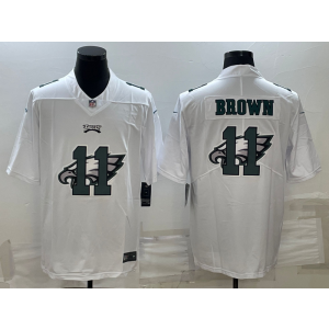 Nike Eagles 11 AJ Brown White Shadow Vapor Limited Men Jersey
