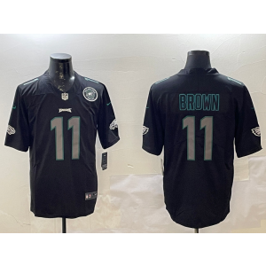 Nike Eagles 11 Brown Black Shadow Vapor Limited Men Jersey