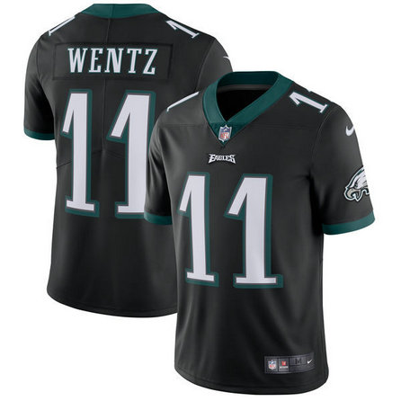 Nike Eagles 11 Carson Wentz Black Vapor Untouchable Limited Jersey