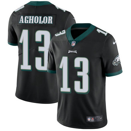 Nike Eagles 13 Nelson Agholor Black Vapor Untouchable Player Limited Jersey