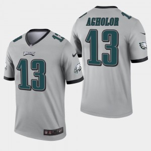 Nike Eagles 13 Nelson Agholor Grey Inverted Legend Men Jersey