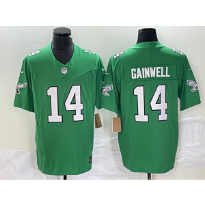 Nike Eagles 14 Kenneth Gainwell Green 2023 F.U.S.E Vapor Limited Men Jersey