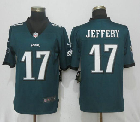 Nike Eagles 17 Alshon Jeffery Green Vapor Untouchable Player Limited Jersey