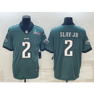 Nike Eagles 2 Darius Slay JR Green 2023 Super Bowl LVII Vapor Limited Men Jersey