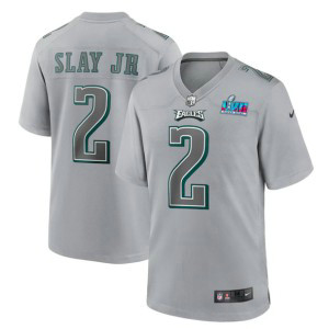 Nike Eagles 2 Darius Slay Jr. Gray 2023 Super Bowl LVII Vapor Limited Men Jersey
