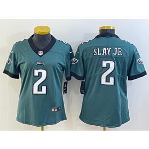 Nike Eagles 2 Darius Slay Jr Green Vapor Untouchable Limited Women Jersey