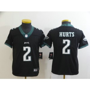 Nike Eagles 2 Jalen Hurts Black Vapor Untouchable Limited Youth Jersey