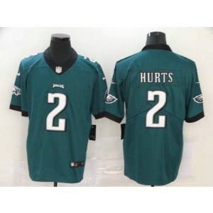 Nike Eagles 2 Jalen Hurts Green 2020 NFL Draft Vapor Limited Men Jersey
