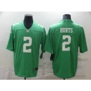 Nike Eagles 2 Jalen Hurts Green Vapor Untouchable Limited Men Jersey
