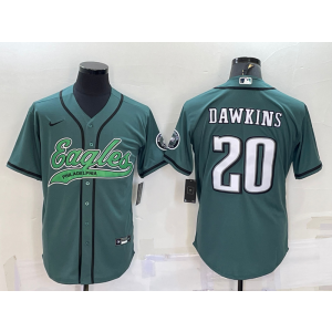 Nike Eagles 20 Brian Dawkins Green Vapor Baseball Limited Men Jersey