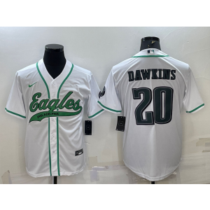 Nike Eagles 20 Brian Dawkins White Vapor Baseball Limited Men Jersey