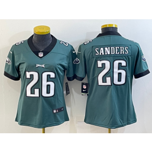 Nike Eagles 26 Miles Sanders Green Vapor Limited Youth Jersey