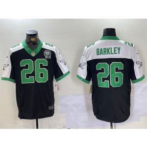 Nike Eagles 26 Saquon Barkley Black F.U.S.E Vapor Limited Men Jersey