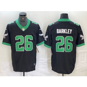 Nike Eagles 26 Saquon Barkley Black F.U.S.E Vapor Limited Men Jersey