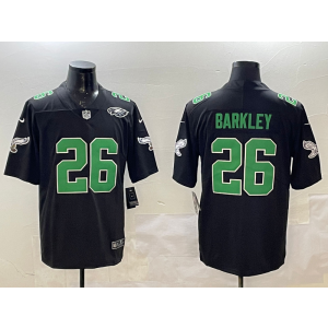 Nike Eagles 26 Saquon Barkley Black Vapor Limited Men Jersey
