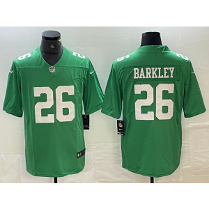 Nike Eagles 26 Saquon Barkley Green Vapor Untouchable Limited Men Jersey