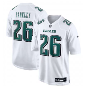 Nike Eagles 26 Saquon Barkley White Vapor Limited Men Jersey