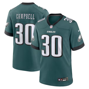 Nike Eagles 30 Campbell Green Vapor Limited Men Jersey 1