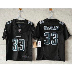 Nike Eagles 33 Cooper DeJean Black F.U.S.E. Vapor Limited Women Jersey(Run Small)