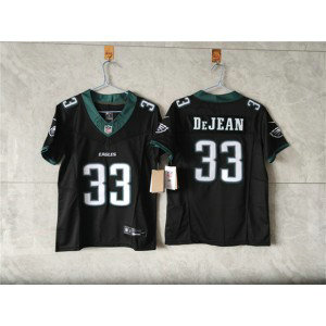 Nike Eagles 33 Cooper DeJean Black F.U.S.E. Vapor Limited Youth Jersey