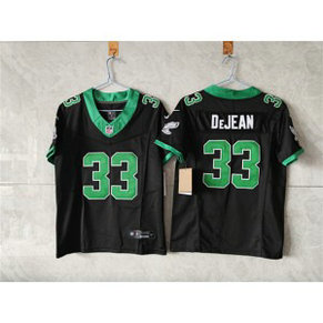 Nike Eagles 33 Cooper DeJean Black Green F.U.S.E. Vapor Limited Youth Jersey