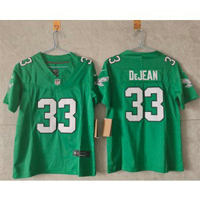 Nike Eagles 33 Cooper DeJean Kelly Green F.U.S.E. Vapor Limited Women Jersey(Run Small)