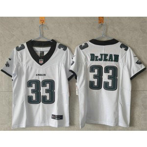 Nike Eagles 33 Cooper DeJean White New F.U.S.E. Vapor Limited Women Jersey(Run Small)