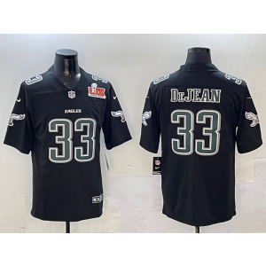 Nike Eagles 33 Dejean Black 2025 Super Bowl LIX Vapor Limited Men Jersey
