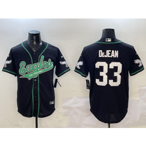 Nike Eagles 33 Dejean Black Vapor Baseball Limited Men Jersey