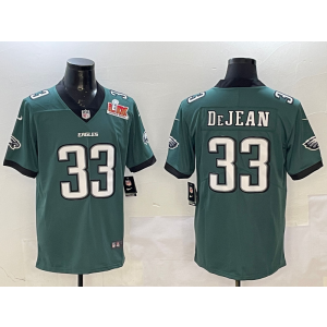 Nike Eagles 33 Dejean Green 2025 Super Bowl LIX Vapor Limited Men Jersey
