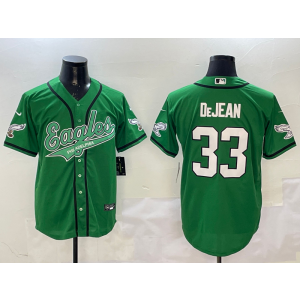 Nike Eagles 33 Dejean Green Baseball Vapor Limited Men Jersey
