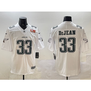 Nike Eagles 33 Dejean White 2025 Super Bowl LIX Vapor Limited Men Jersey