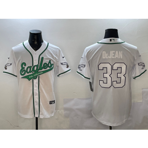 Nike Eagles 33 Dejean White Vapor Baseball Limited Men Jersey