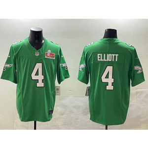 Nike Eagles 4 Jake Elliott Kelly Green 2025 Super Bowl LIX F.U.S.E. Vapor Limited Men Jersey