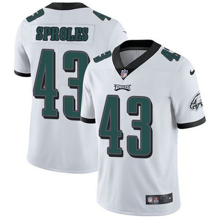 Nike Eagles 43 Darren Sproles White Vapor Untouchable Limited Jersey