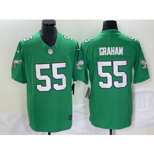 Nike Eagles 55 Brandon Graham Green 2023 F.U.S.E Vapor Limited Men Jersey