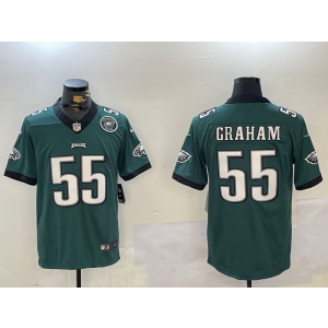 Nike Eagles 55 Brandon Graham Green Team Logo Vapor Limited Men Jersey