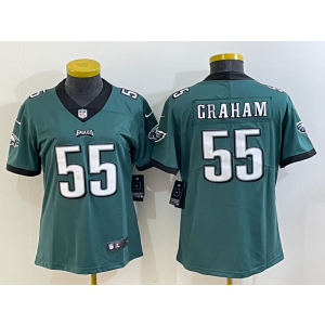 Nike Eagles 55 Brandon Graham Green Vapor Untouchable Limited Women Jersey