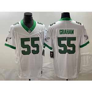 Nike Eagles 55 Brandon Graham White 2023 F.U.S.E Vapor Limited Men Jersey