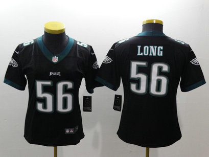Nike Eagles 56 Chris Long Black Women Vapor Untouchable Player Limited Jersey