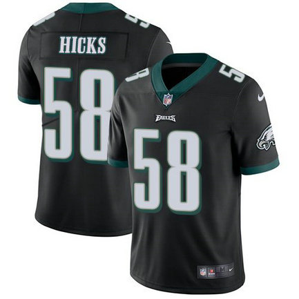 Nike Eagles 58 Jordan Hicks Black Vapor Untouchable Limited Jersey