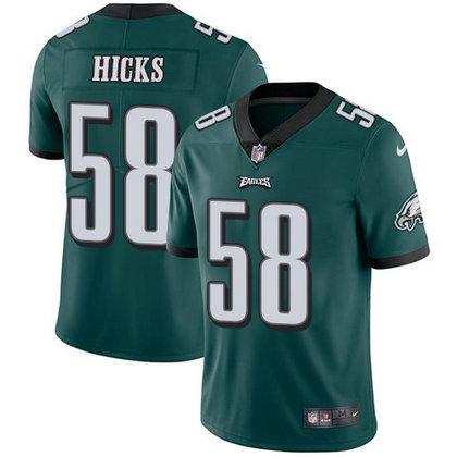 Nike Eagles 58 Jordan Hicks Green Vapor Untouchable Limited Jersey