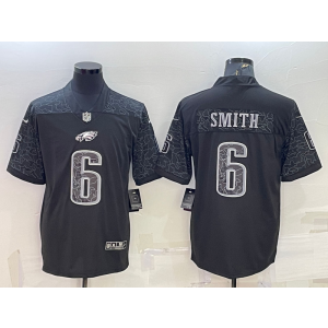 Nike Eagles 6 DeVonta Smith Black Reflective Vapor Limited Men Jersey