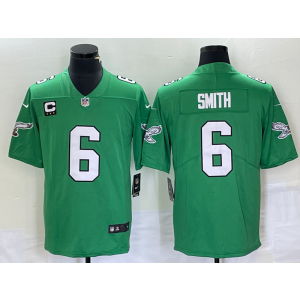 Nike Eagles 6 DeVonta Smith Green Vapor Limited Men Jersey with C Patch