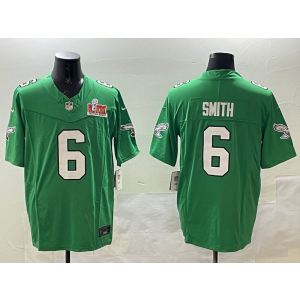 Nike Eagles 6 DeVonta Smith Kelly Green 2025 Super Bowl LIX F.U.S.E. Vapor Limited Men Jersey