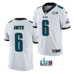 Nike Eagles 6 DeVonta Smith White 2023 Super Bowl LVII Vapor Limited Men Jersey